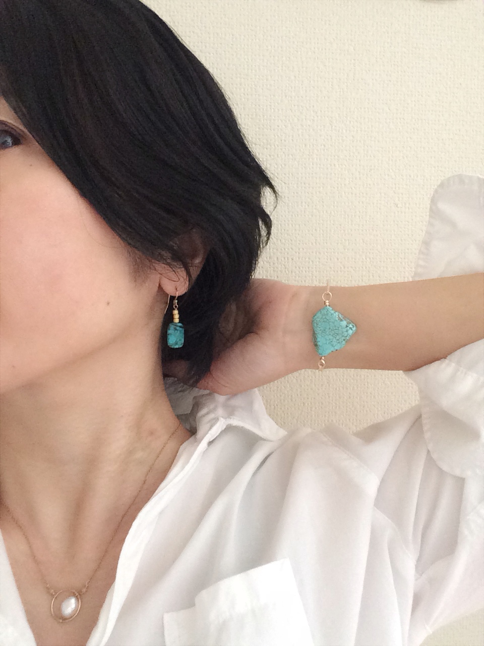 マグネサイトターコイズバングル