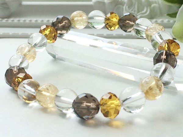 【希少・天然石】スモーキー スモーキーシトリン 非加熱シトリン ブレスレット