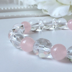 14厘米櫻桃色玫瑰石英和曝氣 - 水晶手鍊水晶球水晶之春 第3張的照片