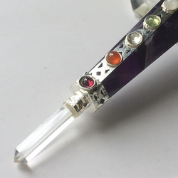 紫水晶魔杖治療效果的物品魔杖珠寶七點鐘嵌入式 第5張的照片