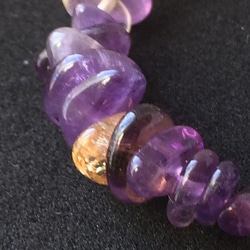 【再次上架】紫水晶和黃水晶秋季項鍊 第4張的照片