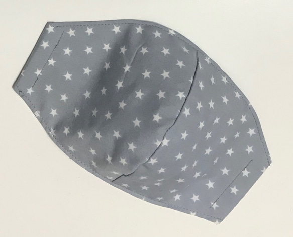 立体マスクカバーA　グレー星⭐︎ 2枚目の画像