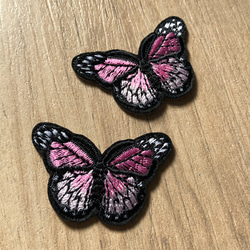 蝶々 バタフライ ワッペン 4枚セット 4枚目の画像