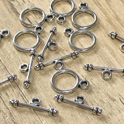 ミニ シンプル トグル シルバー 8組セット 1枚目の画像