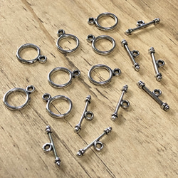 ミニ シンプル トグル シルバー 8組セット 4枚目の画像