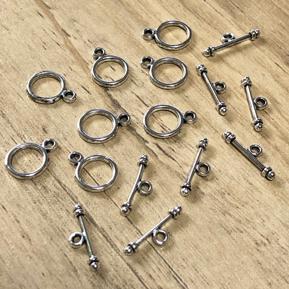 ミニ シンプル トグル シルバー 8組セット 4枚目の画像