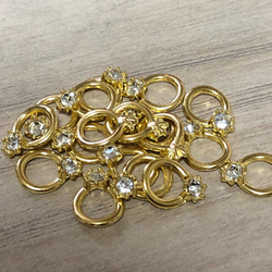 6個 宝石 リング 指輪 チャーム ゴールド 8枚目の画像