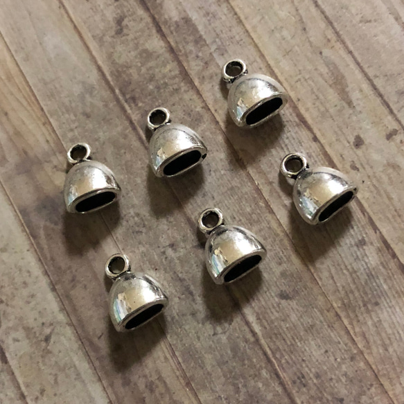 エンドキャップ 金具 7×3mm 6個セット 3枚目の画像