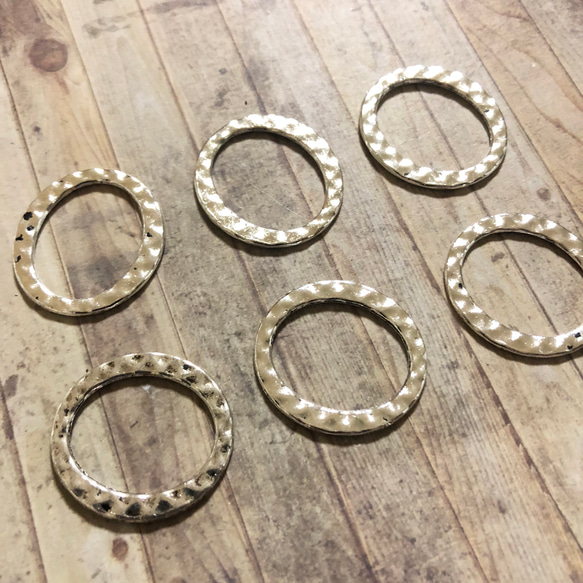 ラウンド アクセサリー パーツ シルバー 6個セット チャーム