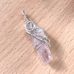 ベラクルス アメジスト シルバー ワイヤー ペンダントトップ♪メキシコ産 紫水晶 天然石 ネックレス 透明感 高品質 2枚目の画像