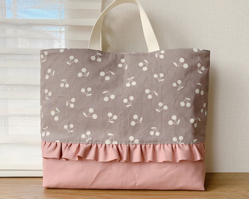 楽天 くー⭐︎レッスンバッグ等2点⭐︎さくらんぼ柄ショルダー