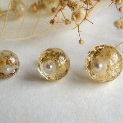 そよ風とかすみ草と葉脈のピアス〈14mm〉 p003_14 5枚目の画像