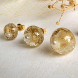 そよ風とかすみ草と葉脈のピアス〈14mm〉 p003_14 6枚目の画像