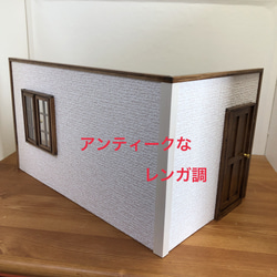 ぽおり様専用　my room L字型ドールハウス  1/12サイズ ミニチュア家具 2枚目の画像