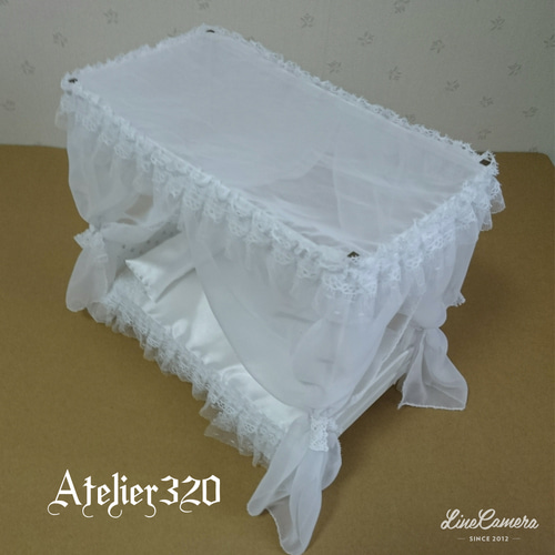 天蓋付きベッド 26cm Dタイプ シングルサイズ ミニチュア家具