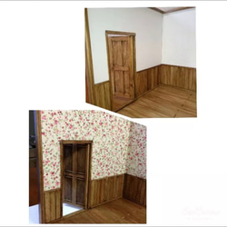 eve1224様専用 ドールハウス用床(フローリング) 1/12サイズ ミニチュア家具 4枚目の画像