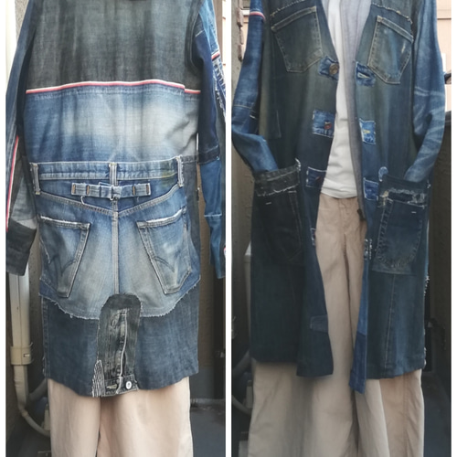 専用 as know as olaca リメイクデニムコート 1点モノ 専用 as know as olaca リメイクデニムコート 1点モノ - メルカリ