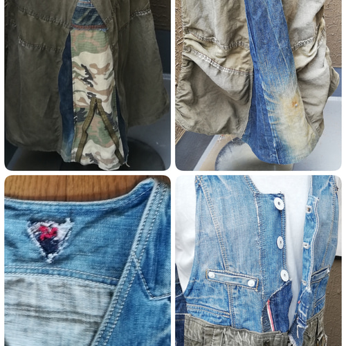 デニムリメイクワンピース(おとぼけマスコット&アクセサリー付き