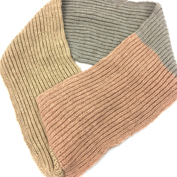 イギリスゴム編みのスヌード・3色 2枚目の画像