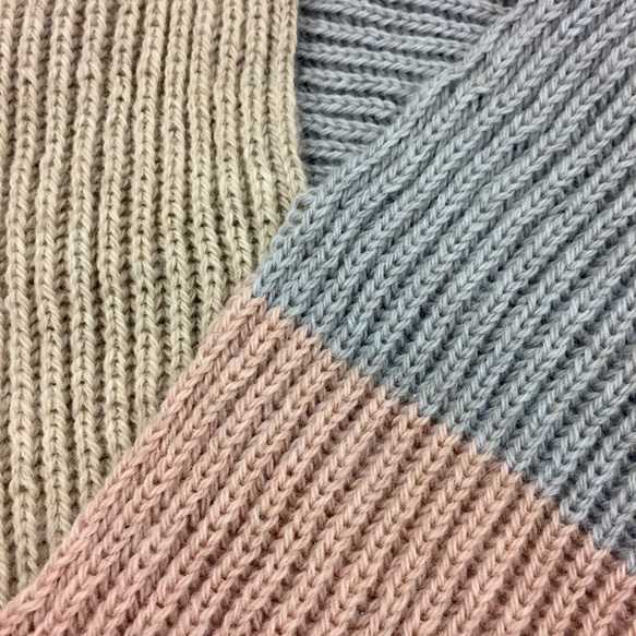 イギリスゴム編みのスヌード・3色 3枚目の画像