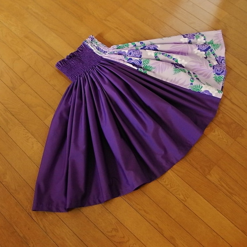 ☆72cm☆ロケラニ☆紫☆縦切り替えパウスカート☆（商品番号