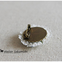 紫陽花のブローチ　ブルー系 5枚目の画像