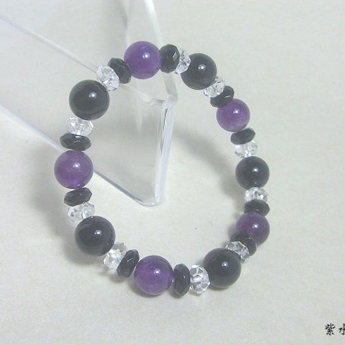 天然石アメジストブレスレット 紫水晶綺璃 ブレスレット 誠 通販
