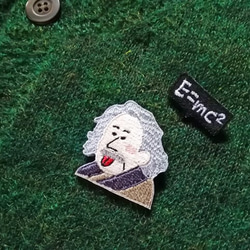 ●アインシュタイン Einstein●刺繍ブローチ 5枚目の画像