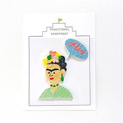 ●フリーダ・カーロ●Frida Kahlo●２WAY 刺繍デコレーションステッカー＆アイロンワッペン アップリケ スマホ 6枚目の画像