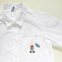 ●なりきりレオンくん●LEONくん●２WAY 刺繍デコレーションステッカー＆アイロンワッペン アップリケ　スマホにも 2枚目の画像