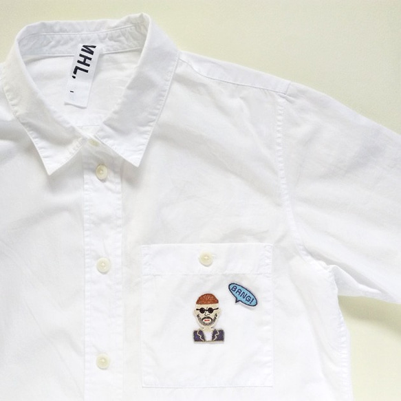 ●なりきりレオンくん●LEONくん●２WAY 刺繍デコレーションステッカー＆アイロンワッペン アップリケ　スマホにも 2枚目の画像