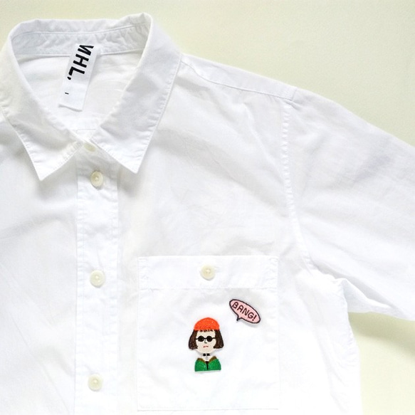 ●なりきりマチルダちゃん●Matildaちゃん●２WAY 刺繍デコレーションステッカー＆アイロンワッペン アップリケ 2枚目の画像