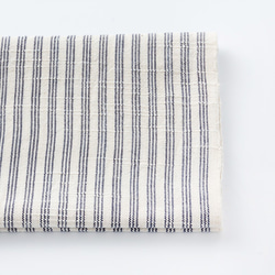 松阪木綿　白×藍染　三本縞 2枚目の画像