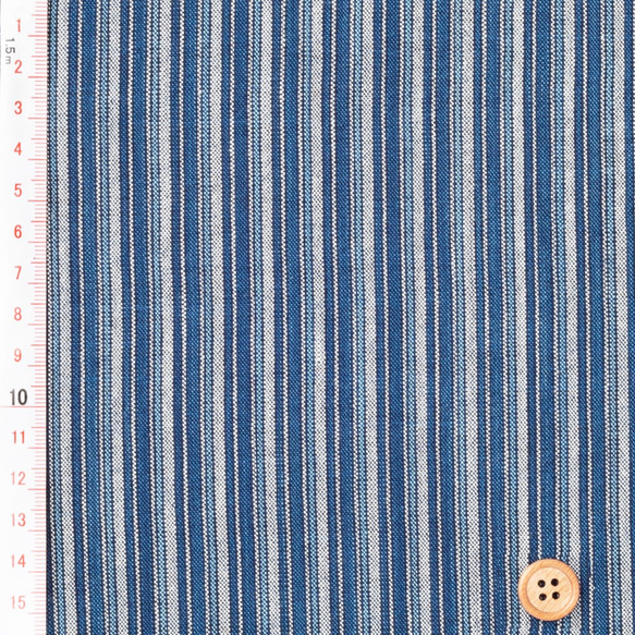 松阪木綿　藍染　青白縞 4枚目の画像
