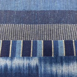 備後絣　藍染はぎれセット(10枚) 大滝絣 2枚目の画像