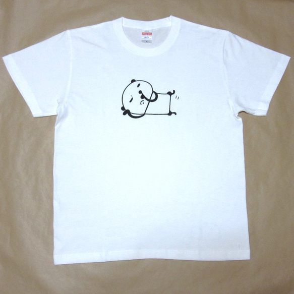 リラックスパンダＴシャツ（ホワイト) 1枚目の画像