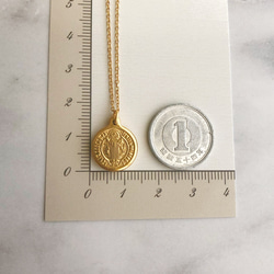 金属アレルギー対応　お守りコインネックレス　聖ベネディクト　メダイネックレス 3枚目の画像