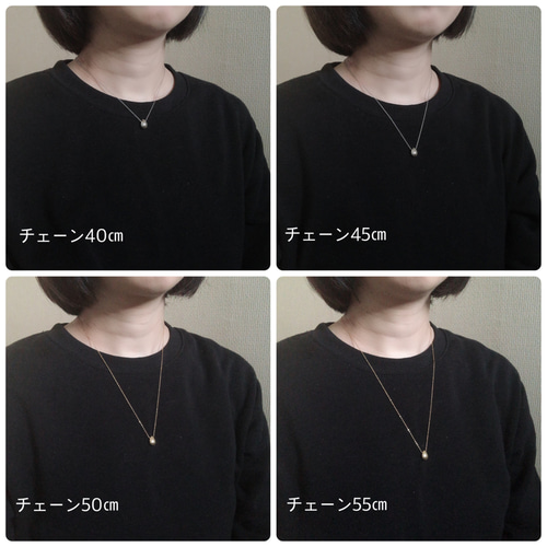 コロンとぷっくりしずく型 ティアドロップネックレス サージカル