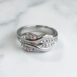 インフィニティリング 13号 スワロフスキー シルバー 指輪・リング