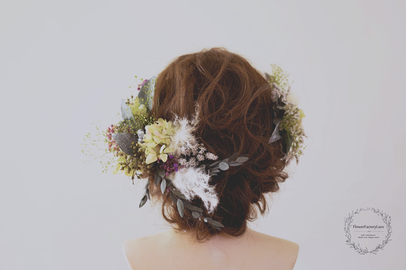 纏い花＊ナチュラル（髪飾り・ヘッドドレス） 6枚目の画像
