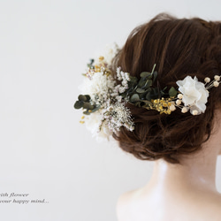 纏い花＊サフラン（髪飾り・ヘッドドレス） 4枚目の画像