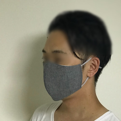 涼しい！小学生高学年〜男性　良質耳ゴム調整可能！軽やか立体夏マスク 7枚目の画像