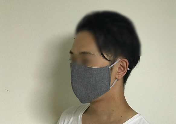 涼しい！小学生高学年〜男性　良質耳ゴム調整可能！軽やか立体夏マスク 7枚目の画像