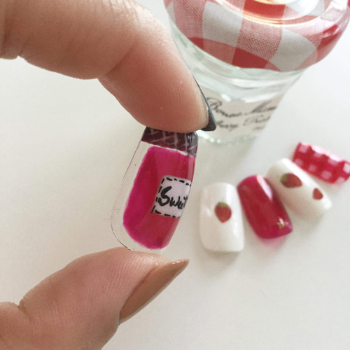 いちごジャムネイル ネイルチップ（つけ爪） しろくまnail 通販  