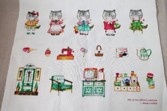 little cat パネル生地 B 生地 Mintberry 通販｜Creema(クリーマ) 5078054 