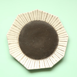 定制唐津燒陶瓷片 x Kintsugi 耳環 耳環（黃水晶） 第8張的照片