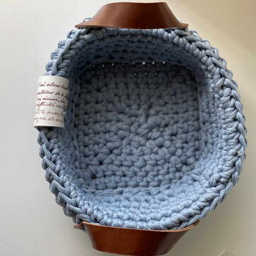 tシャツヤーンで編んだバスケット フリーボックス・小物入れ