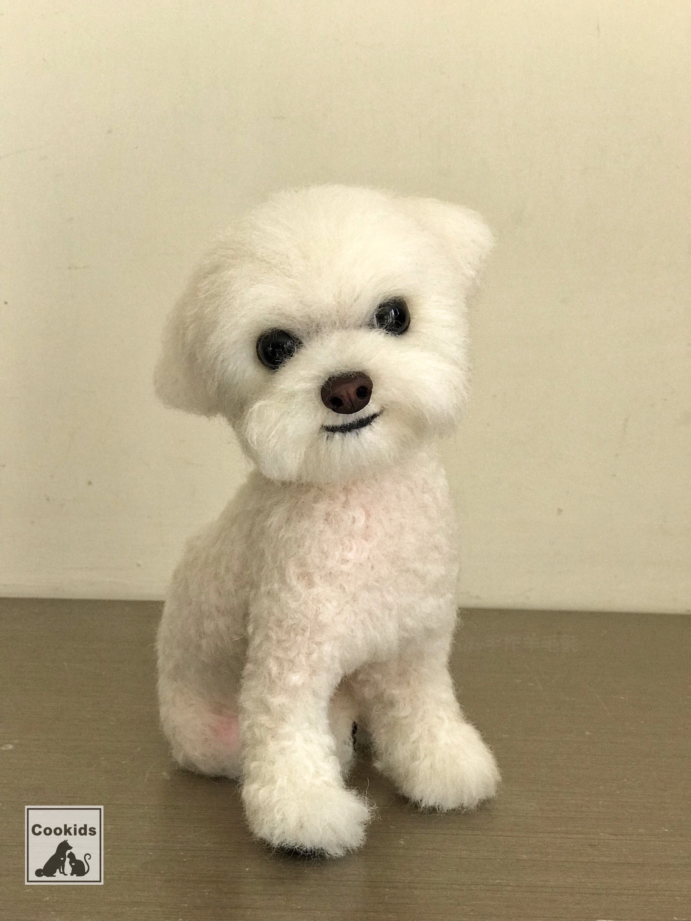 Cookids手作りウールフェルト現実的なペットマルタ