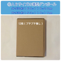 12枚【⭐︎⭐︎⭐︎プチプチ無し】A6サイズの薄型ダンボール/発送用に 1枚目の画像