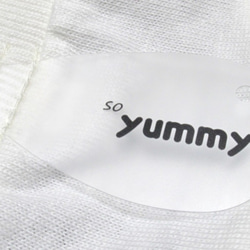 「９０サイズ　soyummy ロゴT」　子供服、cotton100、プリントT、食べ物プリント、白T　 4枚目の画像